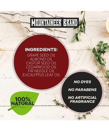 Mountaineer Brand 2 oz Beard Oil - 100% Natural Premium Conditioner & Softener for Men - WV Timber Scented - Buy Online on GoSupps.com