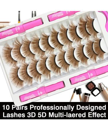 Colorful Magnetic Eyelashes for Halloween & Cosplay - 10 Pairs Cat Eye Lashes with Eyeliner | Vegan & Cruelty-Free - Buy Online on GoSupps.com