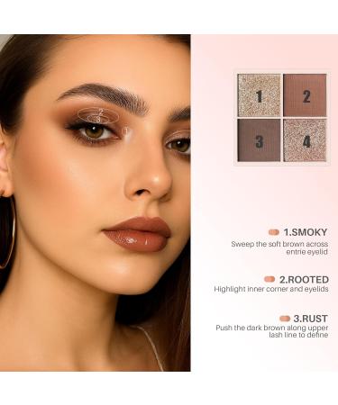 FV Palette Maquillage Yeux Haute Pigmentation 4 Nuances Mates Et M talliques Longue Tenue Formule M langeable Palette de Fards Paupi res Effet Naturel (Dark Brown) - Buy Online on GoSupps.com