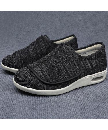 Diabetic Slippers - Women's Casual Comfortable Shoes, Men's Lightweight Wide Width Anti-Slip Sole, Machine Washable - Size 12 Black - Buy Online on GoSupps.com