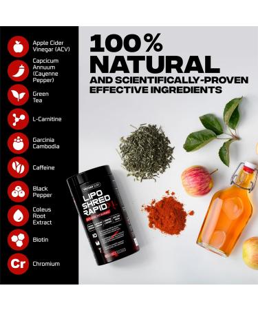 Prolixir Lipo Shred Rapid XL Triple Action with Apple Cider Vinegar Garcinia Cambogia 90 Capsules - Green Tea - Buy Online on GoSupps.com