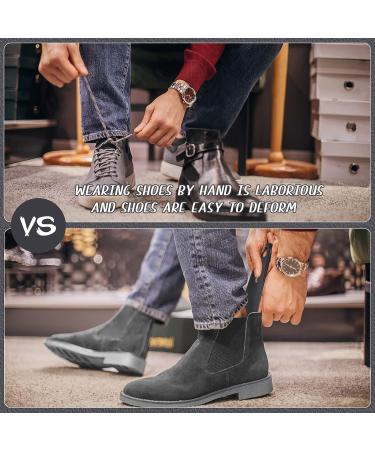 ZOMAKE Plastic Shoe Horn - Travel Shoe Horn for Men, Women, Seniors & Kids - Boot Shoehorn in Black and Blue - Shoe Spoon - Shoe Helper - Buy Online on GoSupps.com