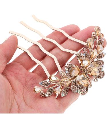 Beaupretty Hair Side Comb Rhinestone Hairpin Girls Hair Comb Clip 4-prong Hairpin Wedding Hair Accessory - Buy Online on GoSupps.com