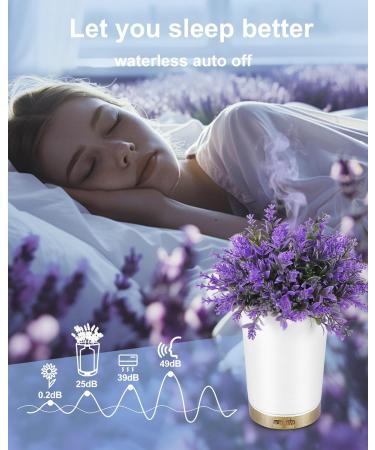 Essential Oil Diffuser - Lavender Aromatherapy Diffuser for Home & Office Super Quiet with Auto Shut-Off 150ml - White Potted Plant Design - Buy Online on GoSupps.com