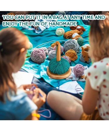 Wooden Yarn Holder for Knitting & Crochet | Prevents Tangling | Winding & Dispensing Tool | Perfect Gift for Craft Lovers - Buy Online on GoSupps.com