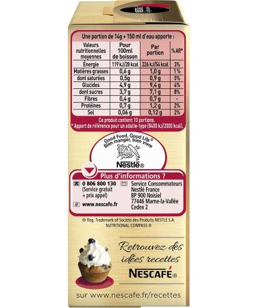 Nescaf Cappuccino Instant Coffee Pack of 10 sticks (14g each) - Buy Online on GoSupps.com