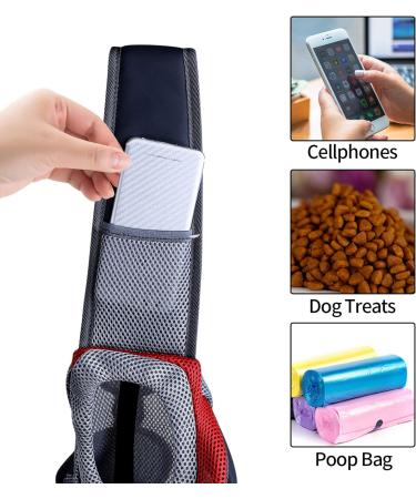 Pet Sling Carrier Hands-free Small Pet Pouch Bag Front Pocket Cat Dog Carrier Bag with Breathable Net Shoulder Tote Bag for Small Animals Dog Cat Puppy Doggy Outdoor Travel Walking Carrying - Buy Online on GoSupps.com