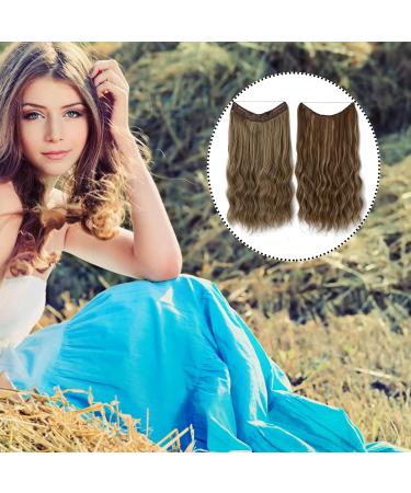 Clip in Hair Extensions Natural Real Light Brown Hair Extensions Long Wavy Hairpieces Seamless Human Hair for Women Daily Wear Party Cosplay 20inch - Buy Online on GoSupps.com