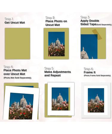 Pack of 25 8x10 Multicolor Uncut Mat Boards for Photos Frames - Acid-Free White-Core by Golden State Art - Buy Online on GoSupps.com