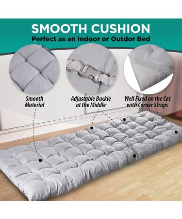 Zone Tech Outdoor Camping Cot Pads Mattress - Classic Gray Premium Quality Comfortable Thicker Cotton Sleeping Cot Lightweight Waterproof Bottom Pad Mattress for Adult  Kid 1-pack - Buy Online on GoSupps.com