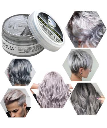 Temporary Hair Color Wax Grey Hair Dye Semi Permanent Hair Dye Hair Spray Temporary Hair Dye Hair Wax Hair Style Dye Mud Wash Out Easily for Men & Women Instant Styling 100g - Buy Online on GoSupps.com