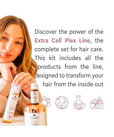 Extra Cell Plex Complete Hair Repair Kit - 5-Step Deep Repair for Damaged & Color-Treated Hair - Shampoo Conditioner Mask Spray Ampoule - International Shipping Available - Buy Online on GoSupps.com