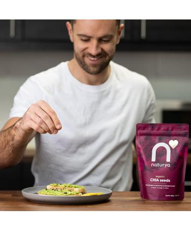 Naturya Organic Raw Chia Seeds 300g - Superfood Rich in Omega-3 & Fiber - Buy Online on GoSupps.com