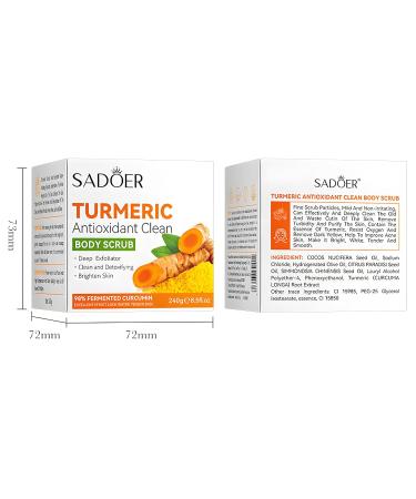 Turmeric Deep Cleansing Scrub - Moisturizing Body Exfoliator (8.5 fl. oz) | Shop Internationally - Buy Online on GoSupps.com