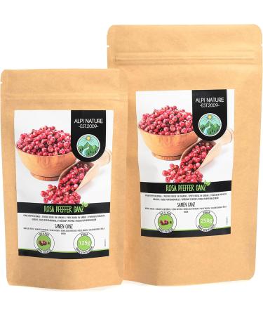 Pink Pepper Whole 250g - 100% Natural Vegan Pink Peppercorns - Additive-Free (Pack of 1) - Buy Online on GoSupps.com