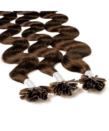 Buy Hair2Heart Real Hair Extensions - Wavy Bondings 25 Strands 50cm Dark Blonde Gold (6/3) - International Shipping Available - Buy Online on GoSupps.com