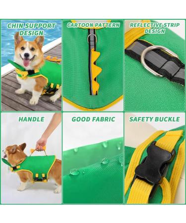 Jodsen Dog Life Jacket Small Dogs Preserver for Swimming Ripstop Vest Adjustable Float Coat Jacket with Rescue Handle Buoyancy Aid Lifejacket Pet Safety (S 2.5-5kg) Green S 2.5-5kg - Buy Online on GoSupps.com
