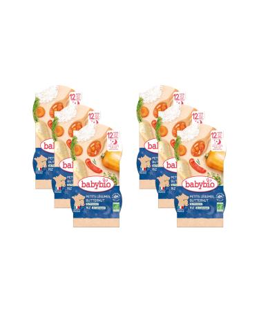 BABYBIO - Bols Petits l gumes Butternut Riz - 12+ mois - BIO - 2x200g - Lot de 6