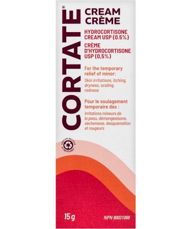 Cortate Hydrocortisone Cream Skin Irritations Itching Dryness Scaling and Redness 15 g - Buy Online on GoSupps.com