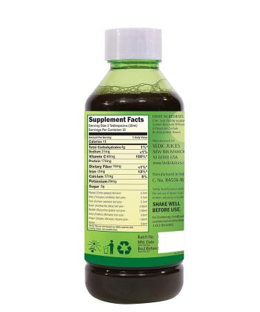Vedic Juice Papaya Leaf + Flavor - Blood Platelet Support & Immune Health - 33.8oz | Daily Digestive Enzyme Booster - International Shipping Available - Buy Online on GoSupps.com