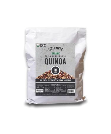 OA QUINOA Now Greenfit | Royal Organic Tri Color Quinoa (10 Lb) 10 Pound (Pack of 1) Tricolor