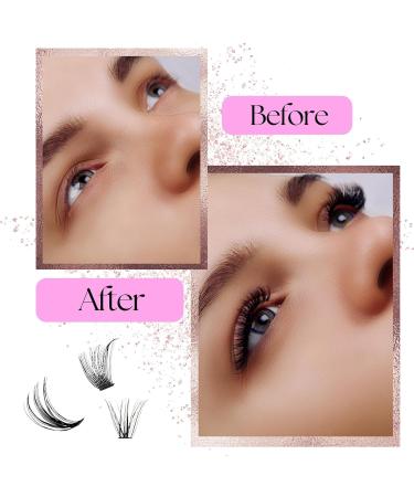 40D False Eyelashes - 240 Pieces Natural Black Individual Lash Extensions | Reusable Wispy & Natural Look (8-16mm Mix - Buy Online on GoSupps.com