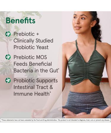 Jarrow Formulas Saccharomyces Boulardii + MOS 5 Billion 180 Veggie Caps - Probiotic + Prebiotic - Intestinal Tract Support  - Buy Online on GoSupps.com