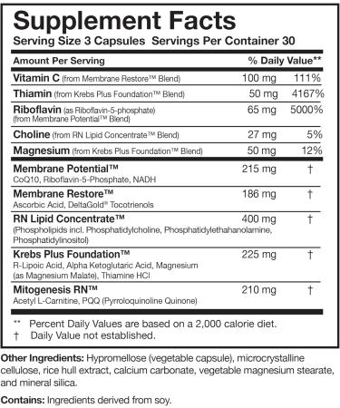 Researched Nutritionals ATP 360 - Mitochondrial Supplements to Support Entire Energy Cycle & Cell Membranes - Clinically Researched ATP Supplements, High Dose CoQ10, R-Lipoic Acid & PQQ, 90 Capsules - Buy Online on GoSupps.com