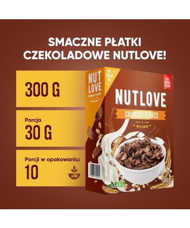  ALLNUTRITION Allnutrition Nutlove Crunchy Flakes With Cocoa 300G - Buy Online on GoSupps.com