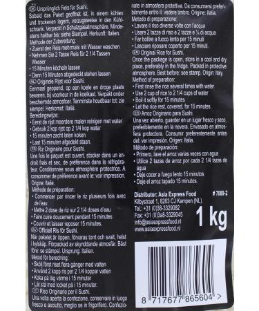 Royal Orient Sushi Rice - 1 KG (1 Pack) | Premium Quality for Authentic Sushi Making - Buy Online for International Shipping - Buy Online on GoSupps.com