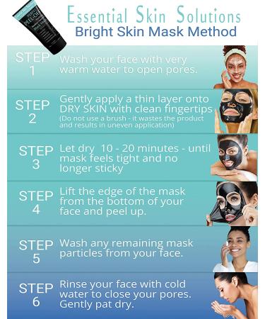 Bamboo Charcoal Peel Off Face Mask - Blackhead Remover for Clear Skin - Exfoliating & Brightening Facial Mask - Purifying Pore Minimizer - Helps Reduce Acne & Dark Spots - Buy Online on GoSupps.com