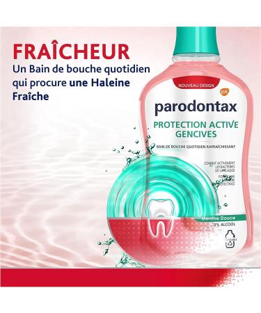 Parodontax Bain de Bouche Quotidien Protection Active Pour Les Gencives et Des Dents Saines Extra Fraiche Sans Alcool 500 ml (Lot de 2) - Buy Online on GoSupps.com