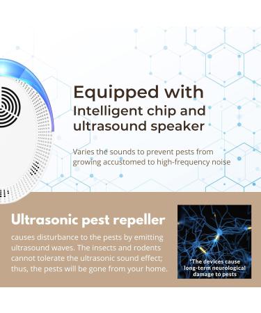 Ultrasonic Pest Repeller 6 Pack - Electronic Plug-in Mice, Roach, Spider, and Insect Repellent for Indoor Home, Attic, Garage, Basement - White - Buy Online on GoSupps.com