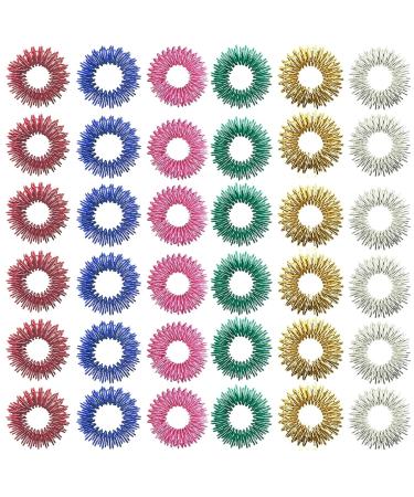 36 pieces of battery pressur rings acupressure ring stress ring anti -stress rings stress ring battery pitch finger acupressure ring concentration aid massage rings for fingers high work pressure