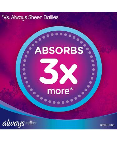 Always Radiant Pantiliners Regular Unscented 96 Liners - Pack of 2 (192 Count) - Buy Online on GoSupps.com