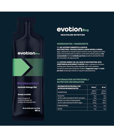 Evotion Pro High Energy Gel - 5x60ml | 80KCAL | 20G Carbs | Currant Flavored Malodextrin Power Gel for Running & Marathon Energy - Buy Online on GoSupps.com