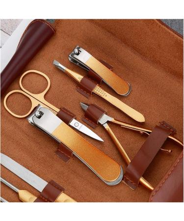 BANDKIT 16 Pieces Professional Stainless Steel Nail Nail Clippers Set Nail Manicure Pedicure Tools for Gift Utility 10 Pieces(10 Pieces Golden) - Buy Online on GoSupps.com