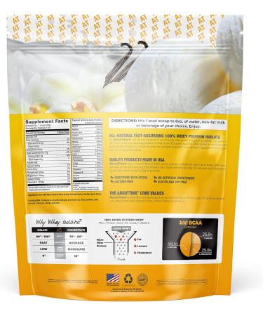 About Time Whey Isolate Protein - Non-GMO All Natural Gluten/Lactose Free 24g Protein per Serving (Vanilla 2 lbs) - Buy Internationally - Buy Online on GoSupps.com