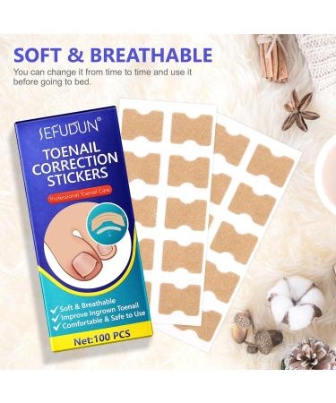 Ingrown Toenail Treatment - Painless Corrector Strips & Nail Correction Patches | 100 Pcs - Buy Online on GoSupps.com