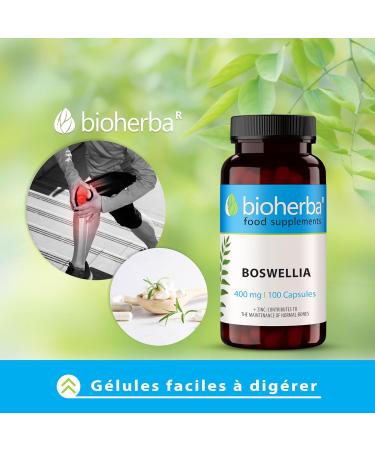 Boswellia Serrata - Joint Care Supplement - 400mg 100 Capsules Per BIOHERBA - Buy Online on GoSupps.com