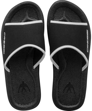 Cressi Lipari Slippers - Unisex Beach & Pool Footwear for Adults & Children - Size 38 EU Black/Silver - Buy Online on GoSupps.com