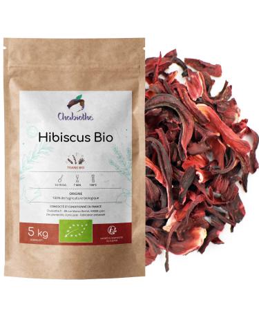 Fleurs d'Hibiscus s ch es Bio 5 kg (Bissap Karkad ) - Gros Conditionnement 5 kilo