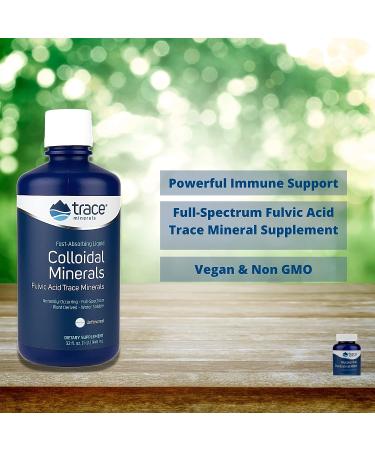 Plant Derived Trace Minerals Liquid Supplement with Fulvic Acid | Energy Support for Hair, Skin, Nails & Muscle Repair | Vegan Friendly | 32 oz - Buy Online on GoSupps.com