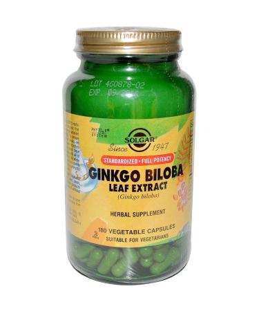 Solgar Ginkgo Biloba Leaf Extract 180 Vegetable Capsules