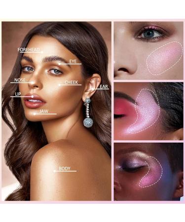Prreal Multi-Color Highlighter Palette - Peach Highlighter & Blendable Brush for Flawless Face Contour Makeup - Buy Online on GoSupps.com
