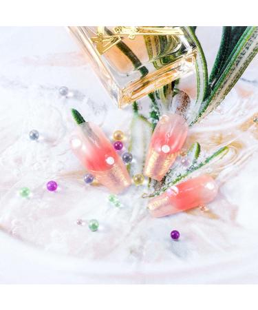 HINZIC 12 Grids Aurora Mermaid Beads Nail Charm - Iridescent Crystal Gems for Nail Art - Buy Online on GoSupps.com