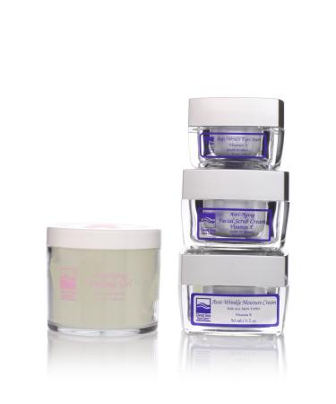 Dead Sea Spa Products: Facial Treatment Set (Eye Cream Moisture Cream Facial Scrub Cream) with Peeling Gel