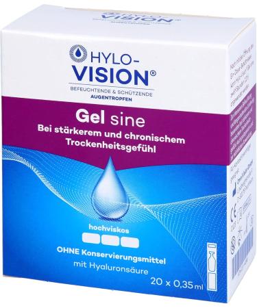Buy HYLO-VISION Gel - 20 Single Dose Pipettes (0.35 ml each) | Soothing Eye Drops for Dry Eyes - Fast International Shipping - Buy Online on GoSupps.com