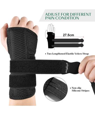 HeyBrace Adjustable Wrist Support Brace for Carpal Tunnel - Removable Metal Splint - Relieve Wrist Pain - Left Hand Size L - Buy Online on GoSupps.com