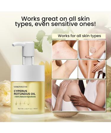 Cyperus Rotundus Oil Cyprus Oil Reduces Body Hair Soothes & Nourishes Skin Safe for All Types Ideal for Full Body Use Natural Hair Removal Solution - Buy Online on GoSupps.com